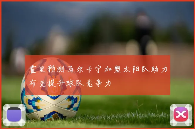 霍里预测马尔卡宁加盟太阳队助力布克提升球队竞争力